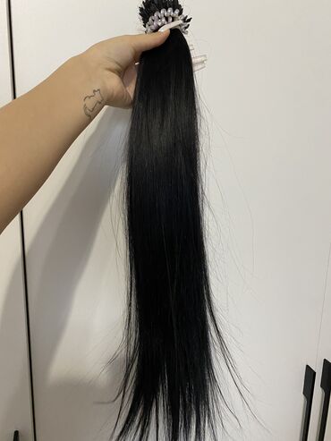 купить парик из натуральных волос бу: Волосы для наращивания 
Цвет чёрный 
Длина 60 см
Натуральные волосы