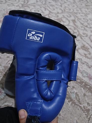 qaciw aparati: Adidas mavi boks/kikboks başlığı - Brend: adidas (yan hissədə loqo) — 2