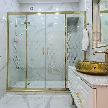 Duş kabinaları, arakəsmələr: Yeni Üstü açıq kabina, Künc üçün, Ödənişli çatdırılma — 25