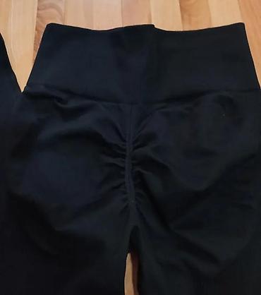 Helanke, biciklistički šortsevi: Crne ženske helanke sa visokim strukom - Model: bešavne sportske — 7