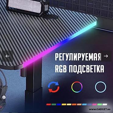 олед телевизор: Компьютерный стол, Б/у, С полками — 9