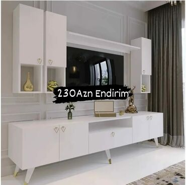 стеклянный обеденный стол: Yeni, Düz TV altlığı, Polkalı, Laminat, Azərbaycan