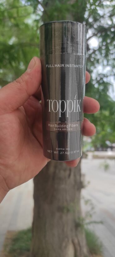 Kirpiklər, qaşlar: Toppik seyrək saçlar ucun Şəkildə Toppik markasının "Hair Building