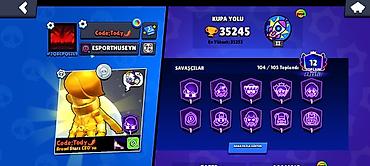 Brawl Stars hesabı – yüksək trofeyli və zəngin kontentli - Kupa yolu