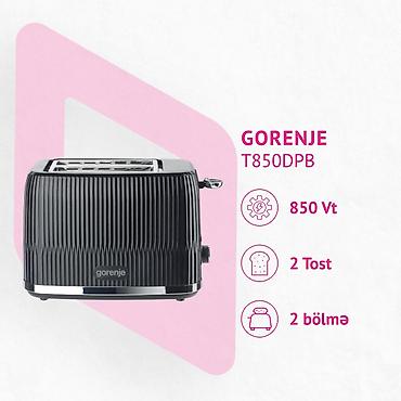 toster qiymətləri: №: 16163 Məhsulun adı: Toster Gorenje T850DPB Brend: Gorenje — 1