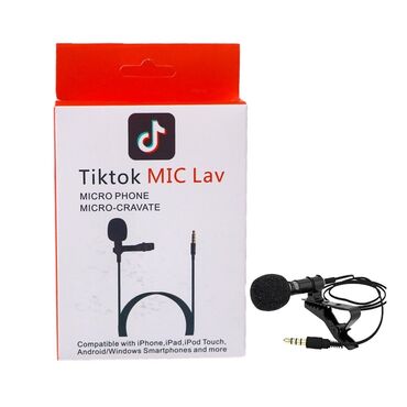 штатив для микрофона: Микрофон Tiktok MIC Lav MicroPhone 3.5mm (чёрный) Петличный