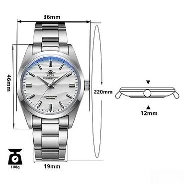 Ručni satovi: ADDIESDIVE AD2030 - 36mm - Bela - Seiko VH31 - MechaQuartz Potpuno — 11