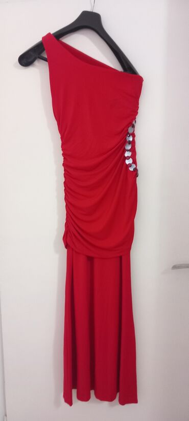 žipon za haljinu: S (EU 36), bоја - Crvena, Večernji, maturski, Kratkih rukava