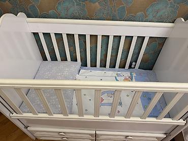 tul besik: Oğlan və qız üçün, İşlənmiş, Dördbucaq, Beşik, Dəstsiz, Matras ilə, Yellənmə mexanizmsiz — 2