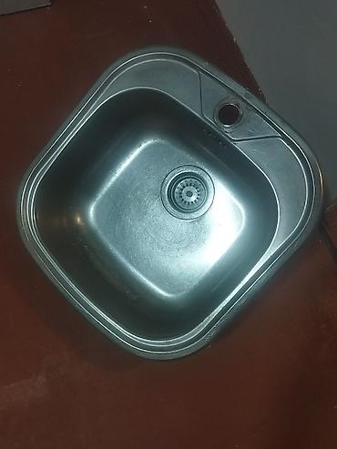 İşlənmiş Kvadrat Mətbəx çanağı, Şkafsız, Paslanmaz polad, Ünvandan götürmə