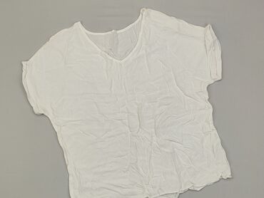 białe t shirty damskie w serek: T-shirt, XL, stan - Dobry