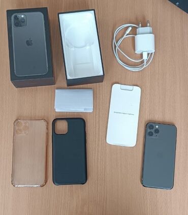 dublikat iphone 11: IPhone 11 Pro, Б/у, 256 ГБ, Space Gray, Зарядное устройство, Чехол, Кабель, 82 %