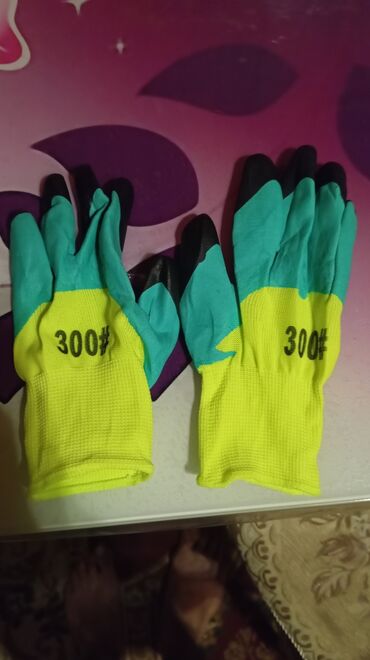 fosfor saat: Optavoy qiymətə 60 qəpikdən cutu 300# işçi əlcəyi - Rəng: fosfor sarı
