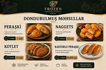 Yarımfabrikatlar: Frozen – Dondurulmuş Məhsullar - Pendir çubuqları: Xırt-xırt — 2