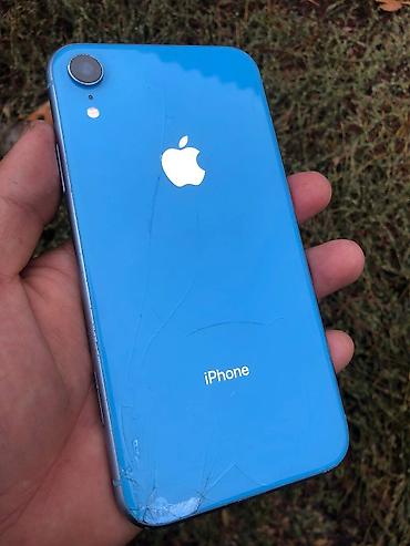 otg type c: IPhone Xr, Б/у, 64 ГБ, Голубой, 75 % — 1