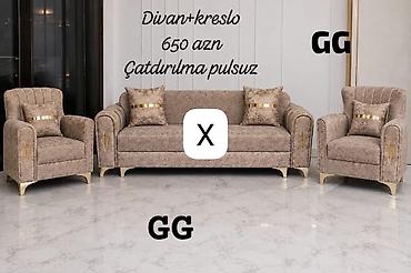 Divan + kreslo dəsti - Tərkib: 1 divan və 2 kreslo - Rəng lalafo.az -da Divan + kreslo dəsti - Tərkib: 1 divan və 2 kreslo - Rəng