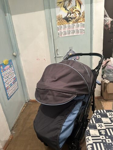 Коляски: Коляска, цвет - Голубой, Б/у — 9