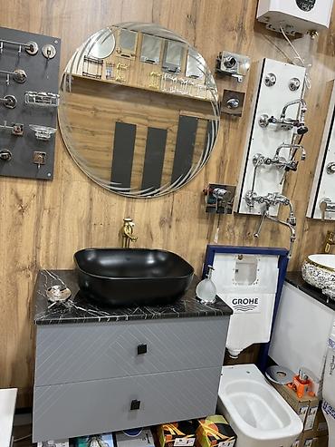 шкаф в ванную: Hamam üçün lavabo dəsti – modern dizayn Təsvir: - Üstdən quraşdırılan — 2