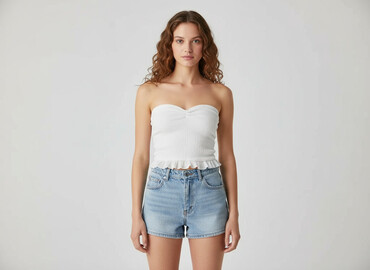 t shirty z modalu: Bershka, Топ жіночий, розмір XS