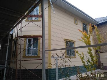 Фасадные работы: Ремонт фасада, Фасадный декор, Демонтажные работы | Рамки, Туникафон, Балясины | Сары-Таш, Сухой травертин, Алюкобонд | Минеральная вата, Penoplex, Базальт Больше 6 лет опыта — 5