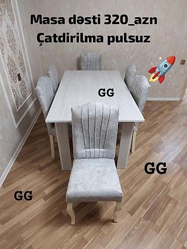 kunc divan satilir: Qonaq otağı üçün, Yeni, Açılmayan, Dördbucaq masa, 6 stul — 3