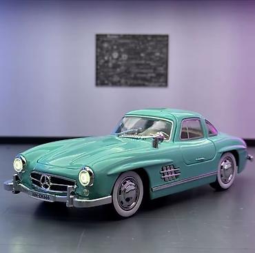 mini mercedes: Kolleksiya modeli – klassik Mercedes 300SL kupe (göy-mint rəng) — 1