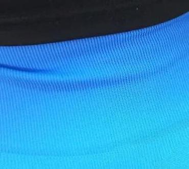 Helanke, biciklistički šortsevi: Ženske sportske helanke – kraljevski plave - Visok struk sa širokim — 20