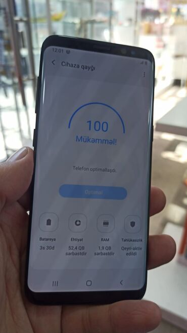 Samsung: Samsung Galaxy S8, 64 GB, rəng - Göy, Sensor, Barmaq izi, İki sim kartlı