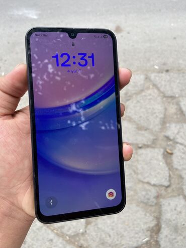 samsung a70 ekrani: Samsung Galaxy A15, 128 GB, rəng - Göy, Zəmanət, Sensor, Barmaq izi