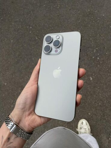 купить бу пк: IPhone 15 Pro Max, Колдонулган, 256 ГБ, Natural Titanium, 91 %