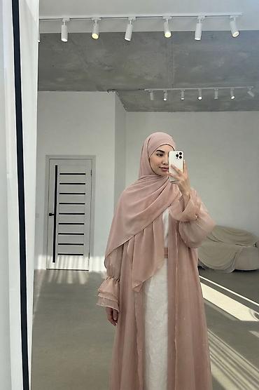 абайка это: Продаю абайку нежно розового цвета🎀 Рукава выполненные из страз😍 — 1