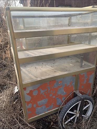 стекляные: Витрина Для продуктов, На колесах, 150 см * 100 см * 100 см, Б/у — 3