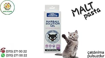 pisik yemi: Vegebrand Hairball Solution Gel – pişiklər üçün malt pasta Məhsul — 1