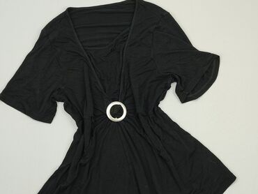 czarne bluzki krótki rękaw: Блуза жіноча, S, стан - Хороший