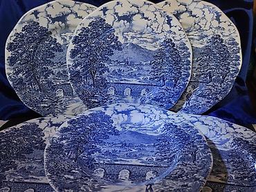 Kuhinjski setovi: Tanjiri Bridge Scenes engleski iz 70ih.god. Engleski tanjiri — 1