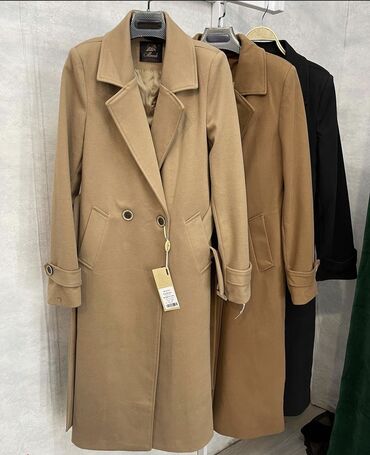пальто черный: Пальто, Осень-весна, Длинная модель, M (EU 38), L (EU 40)
