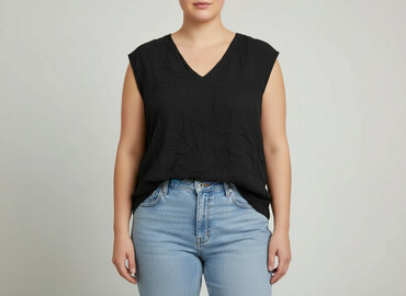 elegancka tunika plus size: Bluzka damska, rozmiar 2XL