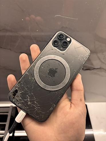 apple 15 pro: IPhone 11 Pro, Б/у, 256 ГБ, Space Gray, Кабель, 76 % — 6