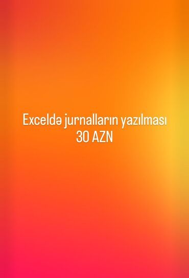 love yazisi: Exceldə jurnalların yazılması