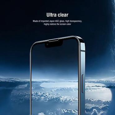 Zaštitne folije i stakla za telefone: Zastitno staklo Nillkin 2u1 HD za iPhone 14 Pro 6.1 crna. Uz brzu — 5