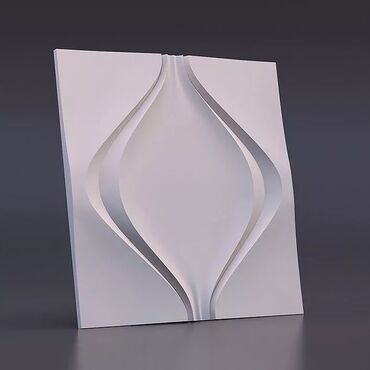 декоративный гипс: Гипсовые 3D панели "Мягкий Ромб" для декорирования стен 50×50