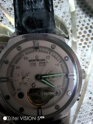 basak: Montblanc üslublu mexaniki qol saatı - Korpus: polad rəngli metal — 3