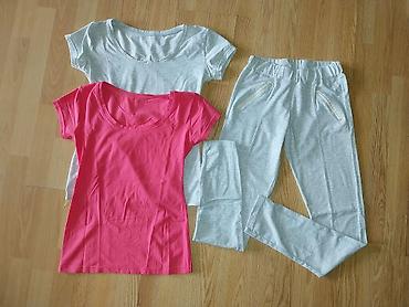 Kompleti: Ženska odeća – set majica i trenerki - Tri pamučne majice sa kratkim — 4