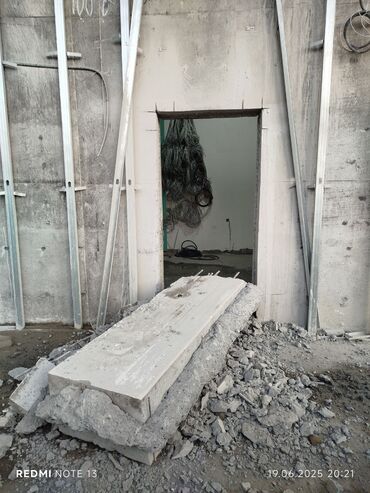 Beton işləri: Səssiz tozsuz səliqəli kəsim. Beton katlavan monolit kubik — 3