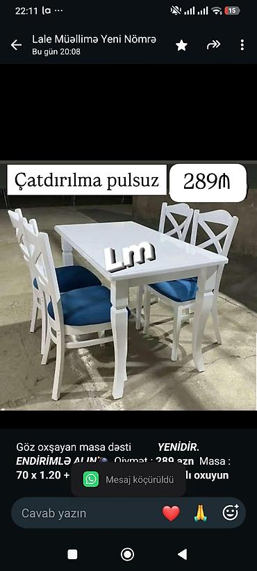 Göz oxşayan masa dəsti _*YENİDİR. ENDİRİMLƏ ALIN💣*_ Qiymət lalafo.az -da Göz oxşayan masa dəsti _*YENİDİR. ENDİRİMLƏ ALIN💣*_ Qiymət