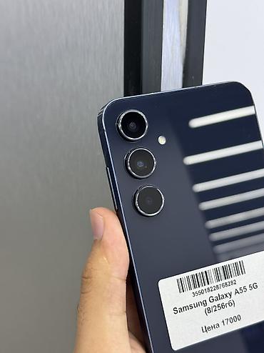 mi 8 чехол: Samsung Galaxy A55 5G, Б/у, 256 ГБ, цвет - Черный, В рассрочку, 2 SIM, eSIM — 3