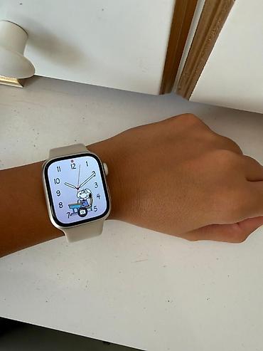apple watch adapter: Apple Watch (Alüminium gövdə, Light/Bej rəngli silikon kəmər) Xanıma — 2