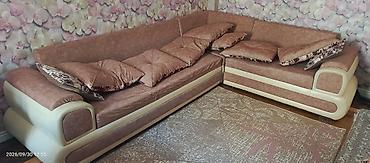 Диваны: Угловой диван, Б/у, Раскладной, С подъемным механизмом, Ткань — 2