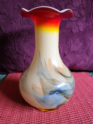 Ostali kućni dekor: Murano nova vaza,duvano staklo 70te. god. Vaza nova dim — 8