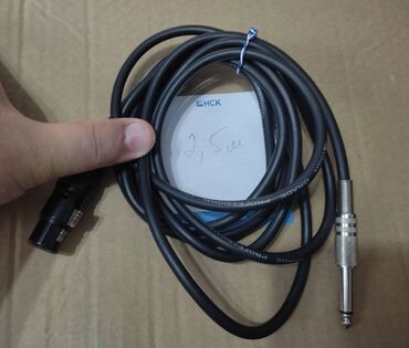 переходник для микрофона: Кабель для микрофона Female XLR to Male 1/4 (6.35mm) TS, 2,5 метра